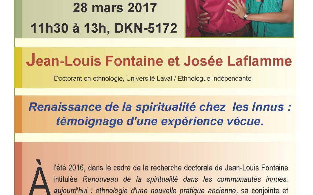 Conférence au CELAT UL – Jean-Louis Fontaine et Josée Laflamme