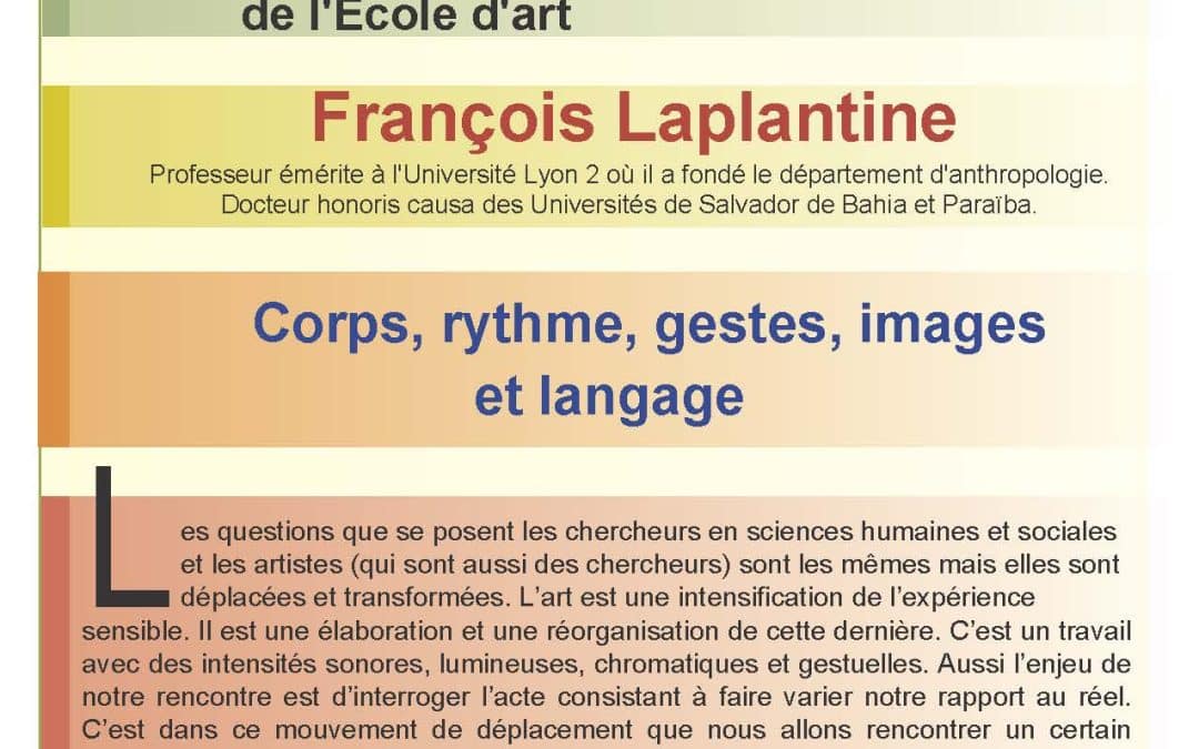 Conférence – Corps, rythme, gestes, images et langage