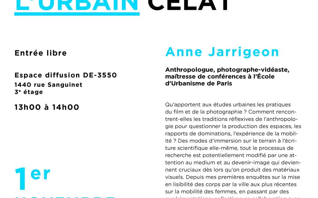 Conférence – Photographier et filmer pour penser l&rsquo;urbain