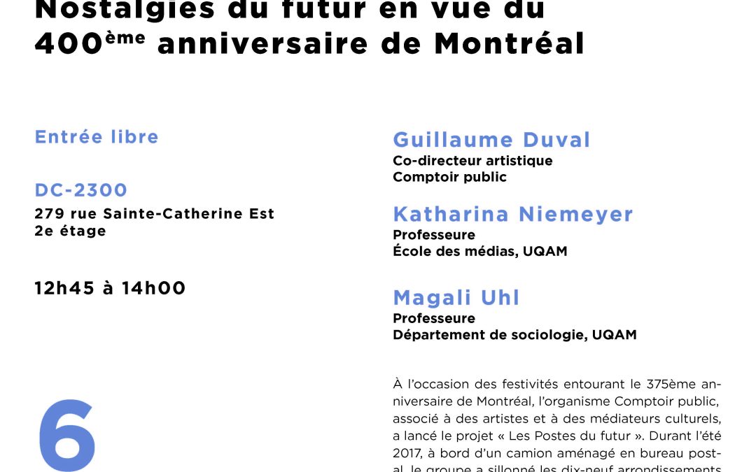 Midi-Causerie du CELAT-UQAM – 10 000 cartes postales pour 2042