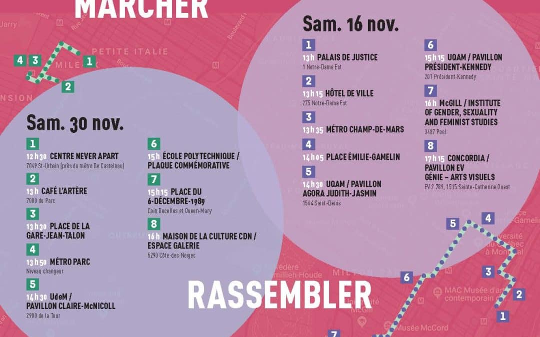 Marche féministe à la mémoire des femmes de Polytechnique