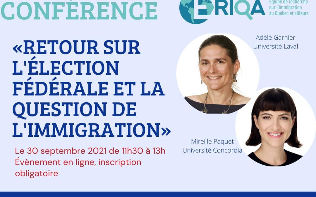 Webinaire « Retour sur l’élection fédérale et la question de l’immigration »