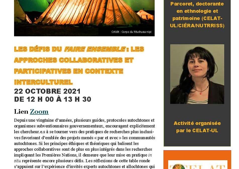 Table ronde sur les approches collaboratives et participatives en contexte interculturel