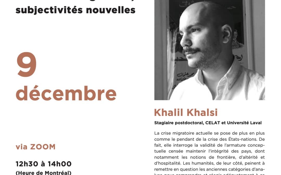 Midi-causerie – Figurer les personnes migrantes. Nouveaux imaginaires, subjectivités nouvelles