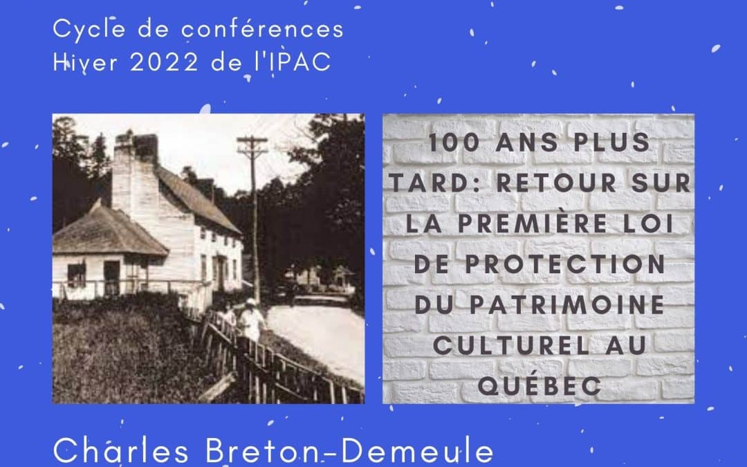 Conférence IPAC-CELAT de Charles Breton-Demeule
