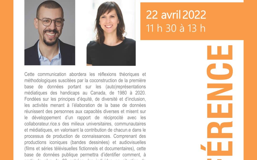Conférence de Mouloud Boukala et Mélanie Millette