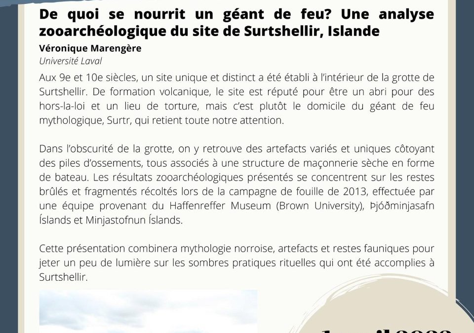 Archéo-vendredi – 1er avril 2022