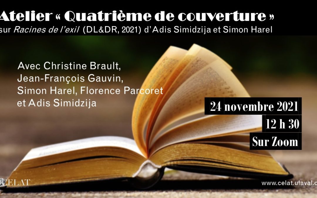 Atelier « Quatrième de couverture » sur Racines de l’exil