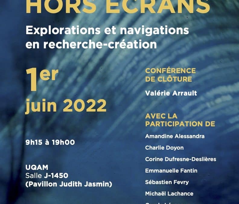 Journée d’étude et de réflexion Horizons hors écrans