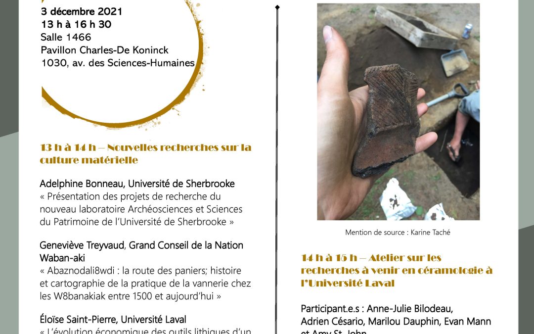 Journée d’étude sur les nouvelles recherches en archéométrie