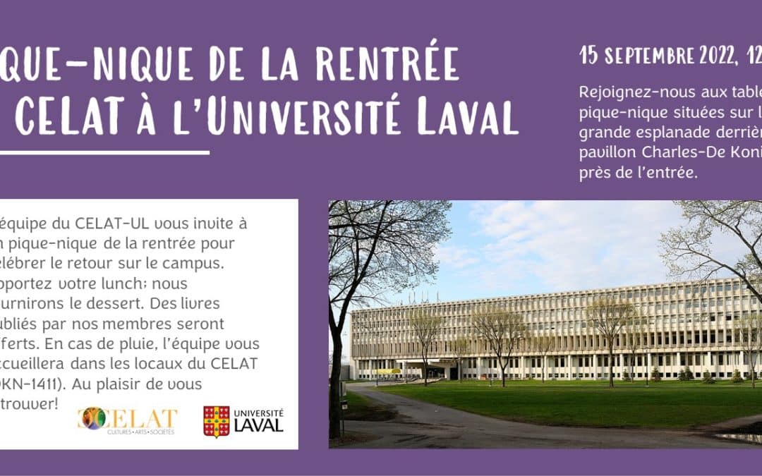 Pique-nique de la rentrée du CELAT-UL