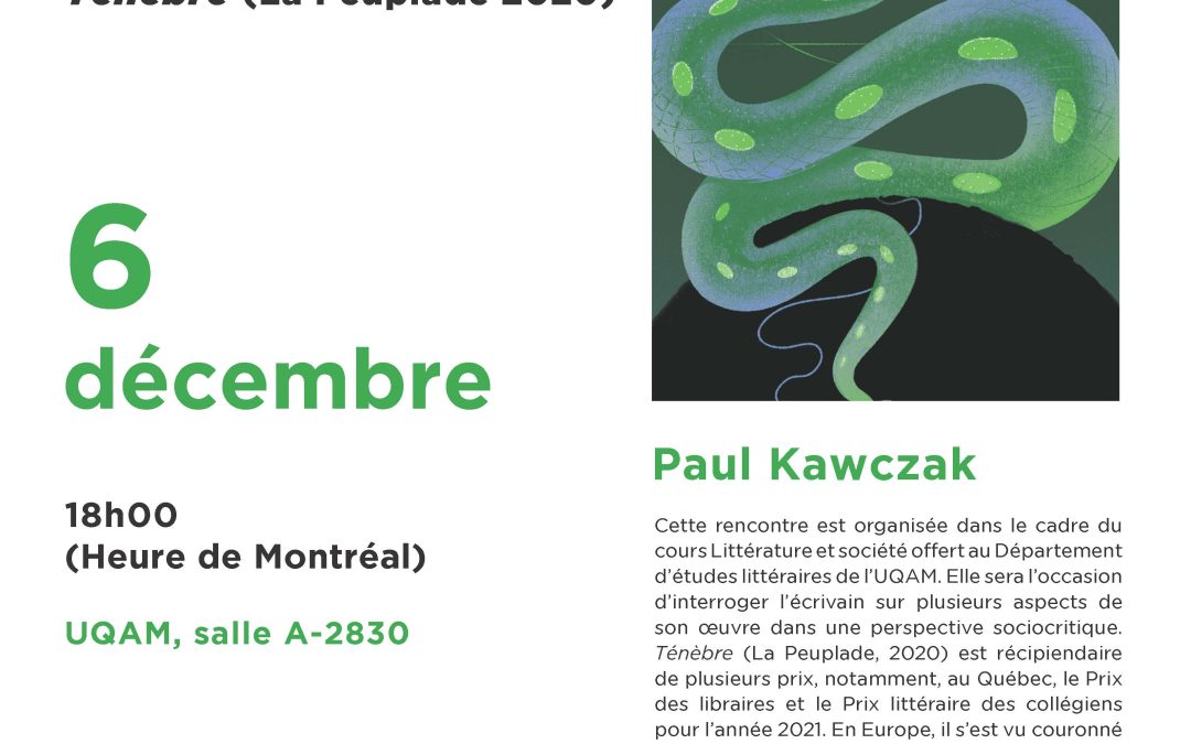 Rencontre avec l’écrivain Paul Kawczak