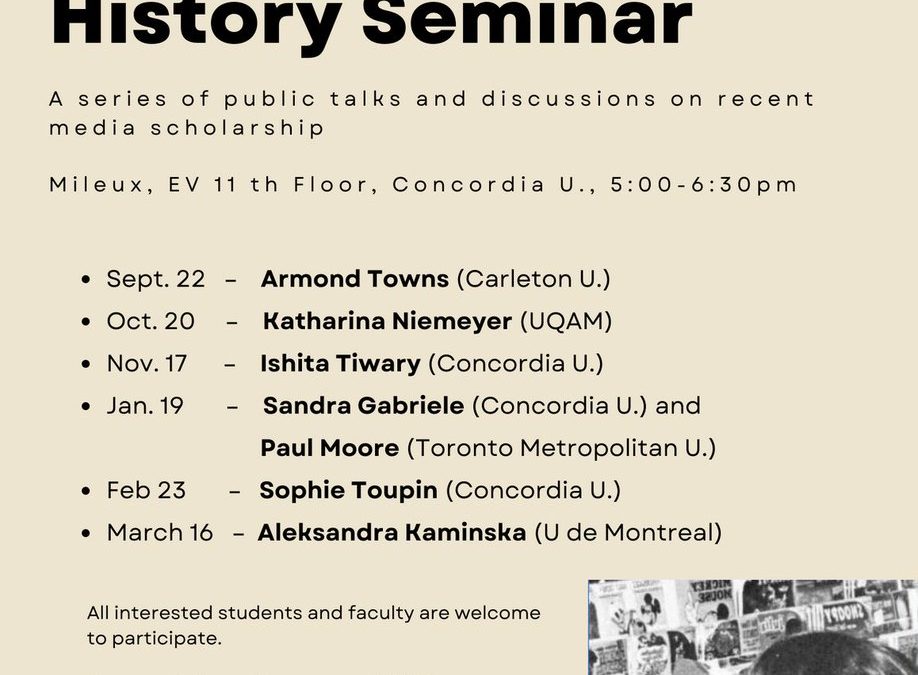 Conférence « Nostalgia for the Future: Media, Homesickness, and Climate Change » présentée par Katharina Niemeyer