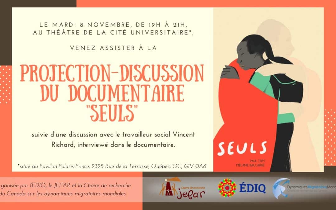 Projection-discussion autour du film Seuls (changement de lieu)