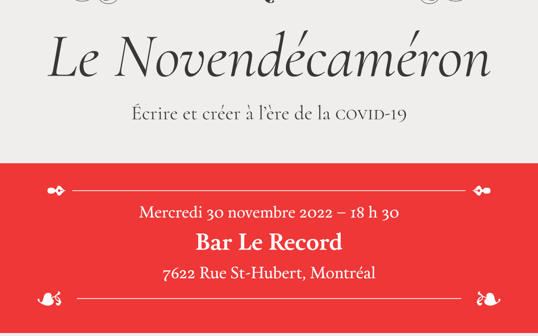 Lancement de la version imprimée de l’ouvrage collectif Le Novendécaméron