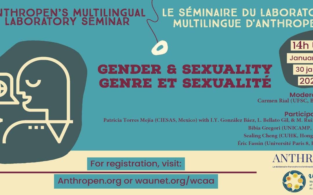 Séminaires 2022-2023 du Laboratoire multilingue d’Anthropen – séance « Genre/Sexualité »