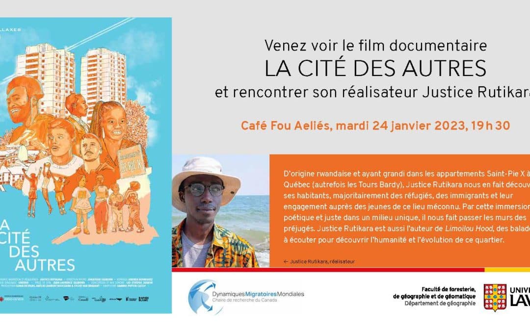 Projection du film documentaire La cité des autres et rencontre avec le réalisateur Justice Rutikara