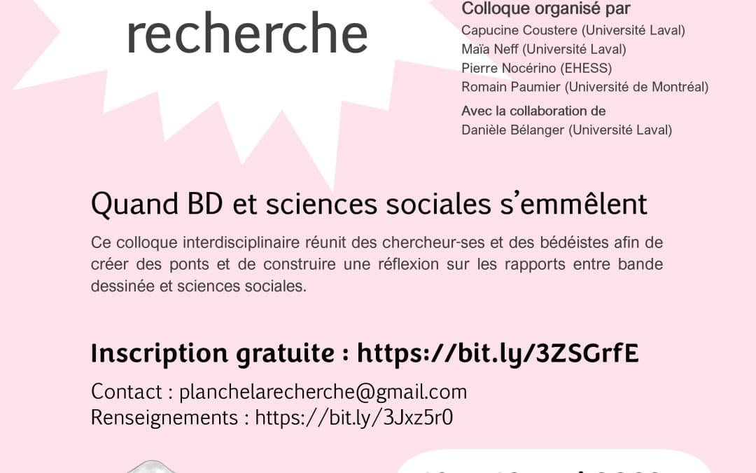 Colloque Planche la recherche&nbsp;: quand BD et sciences sociales s’emmêlent