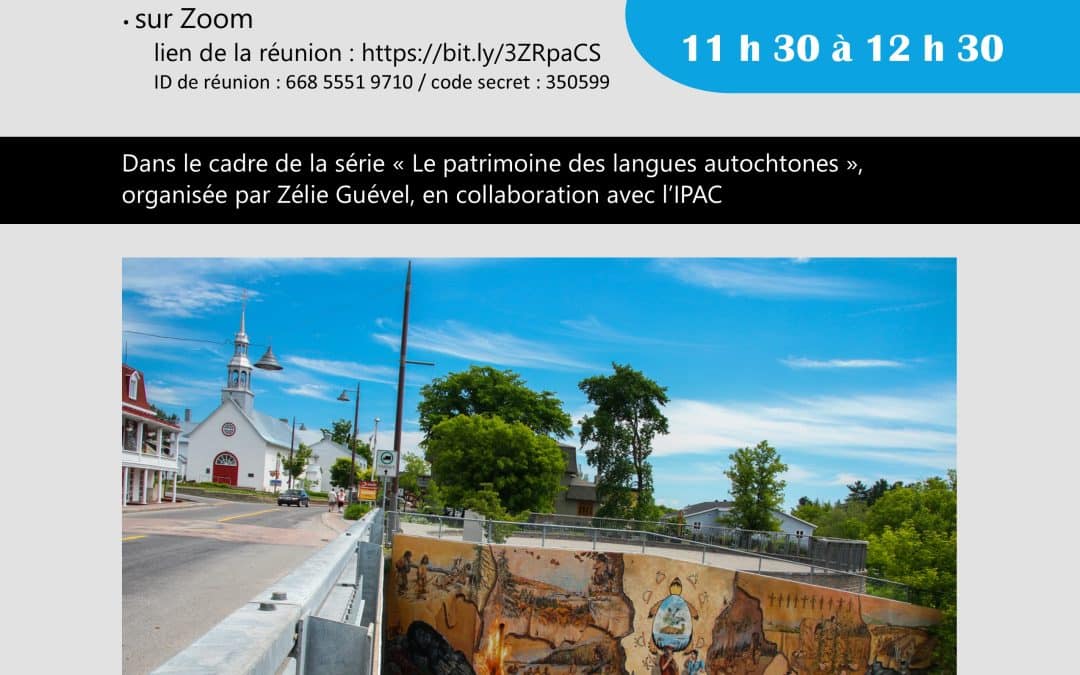 Conférence de Megan Lukaniec «&nbsp;La recherche linguistique et la revitalisation de la langue wendat&nbsp;»