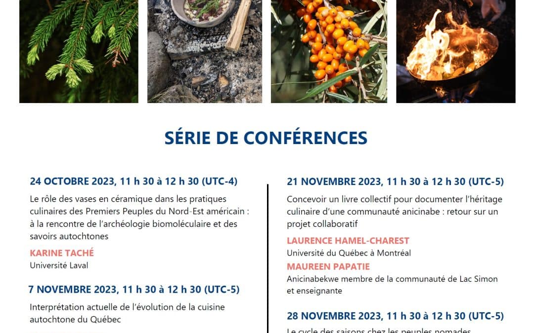 Série de conférences «&nbsp;Les patrimoines alimentaires autochtones&nbsp;» – automne 2023
