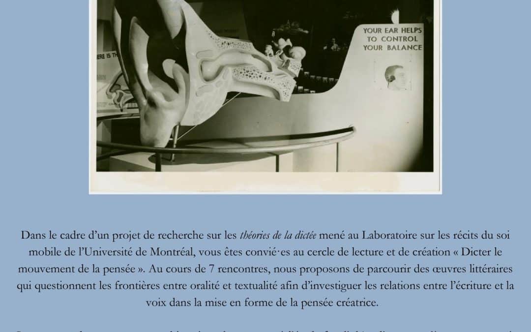 Cercle de lecture et de création sonore «&nbsp;Dicter le mouvement de la pensée&nbsp;»