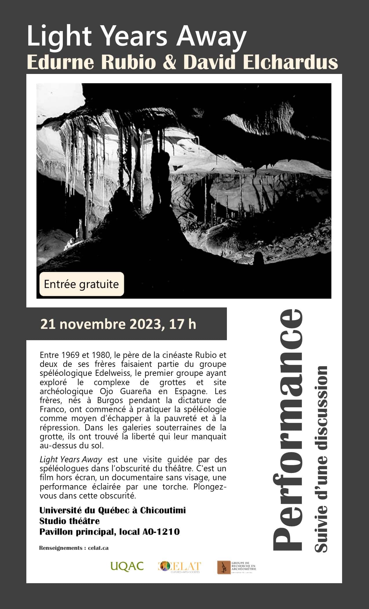 Affiche Light Years Away – UQAC