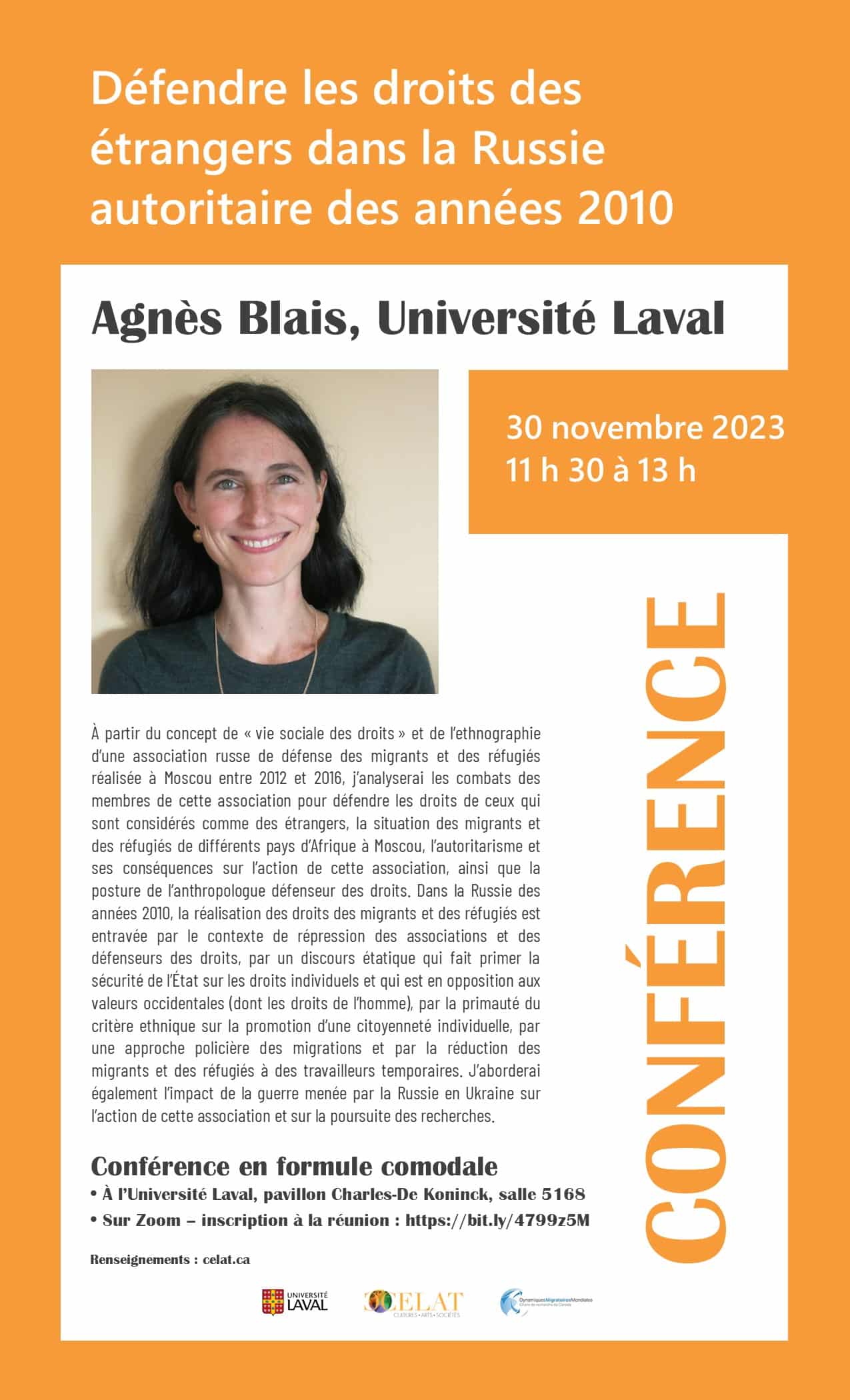Conférence d’Agnès Blais 2023-11