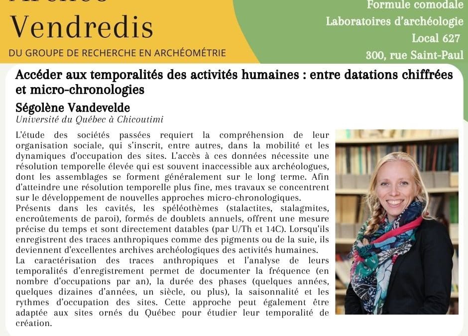 Archéo-vendredi – 15 décembre 2023