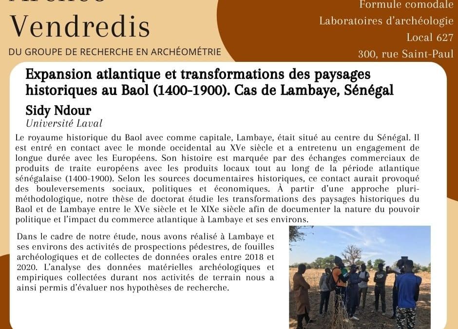Archéo-vendredi – 9 février 2024