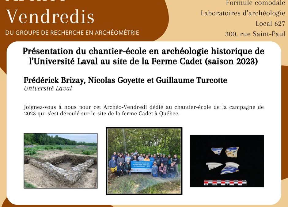 Archéo-vendredi – 5 avril 2024