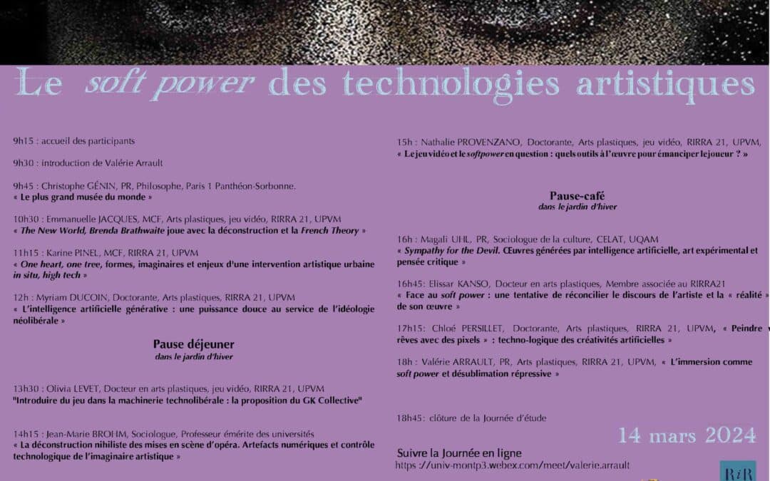 Journée d’étude Le soft power des technologies artistiques