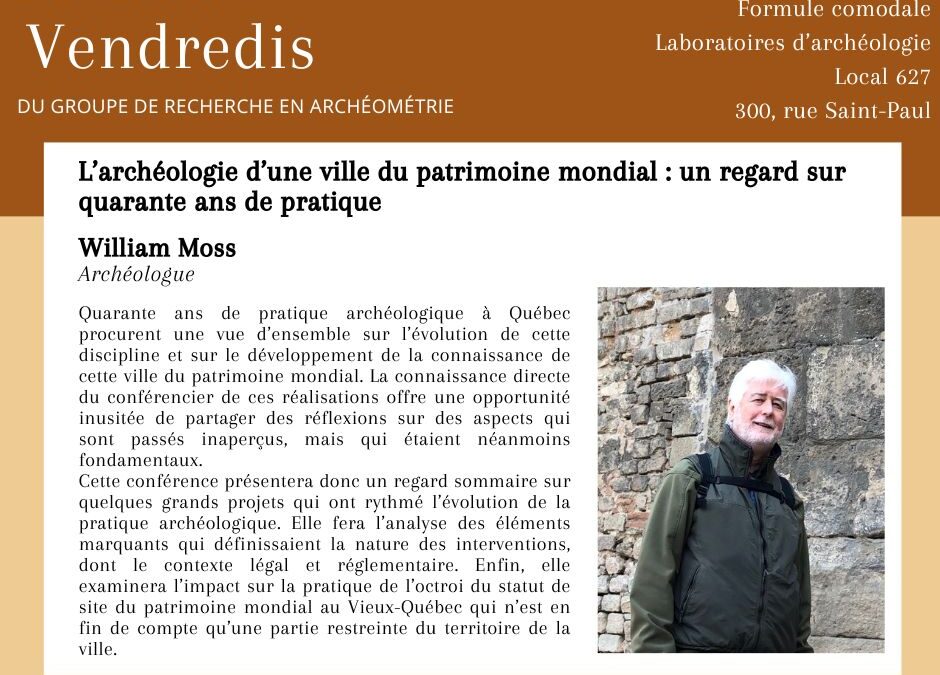 Archéo-vendredi – 15 mars 2024