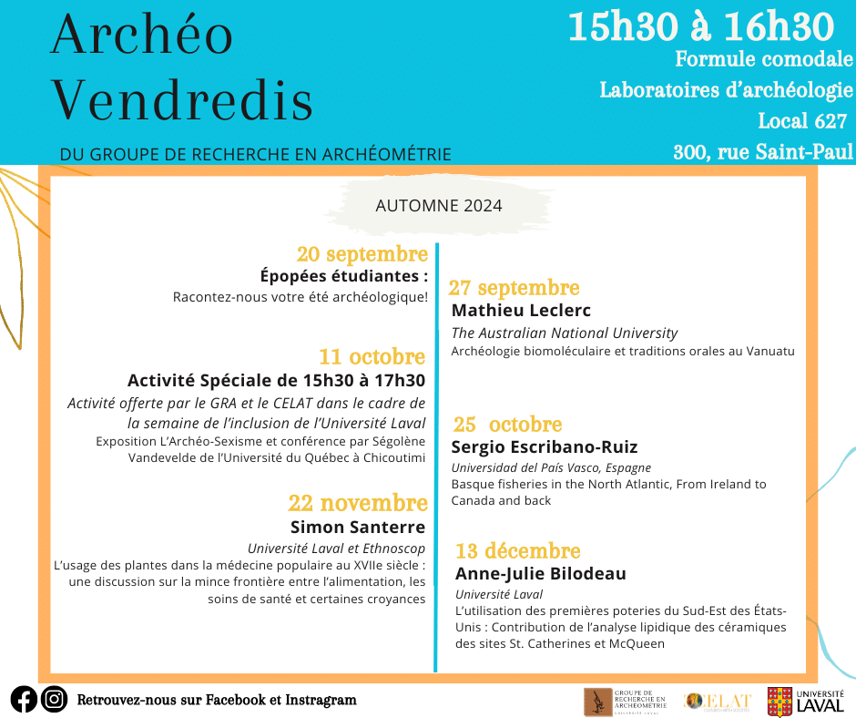 Archéo-vendredis 2024-2025