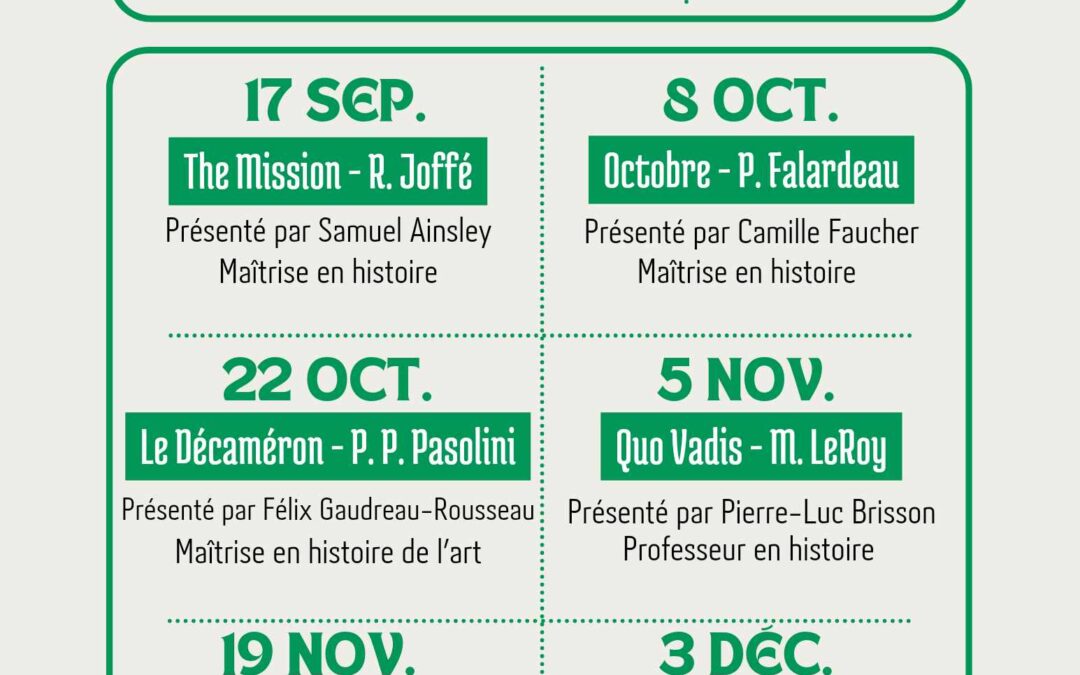 Ciné-Histoire – automne 2024