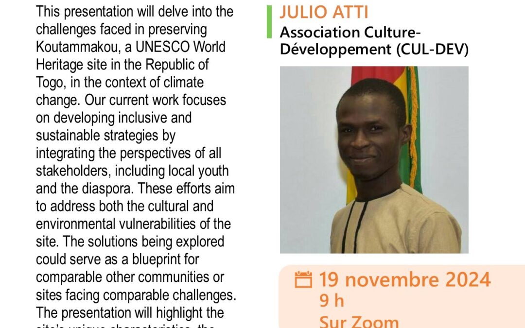 Conférence de Julio Atti sur la préservation du Koutammakou du Togo