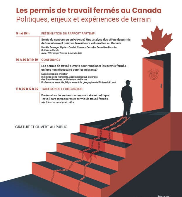 Matinée PARTEMP «&nbsp;Les permis de travail fermés au Canada – Politiques, enjeux et expériences de terrain&nbsp;»