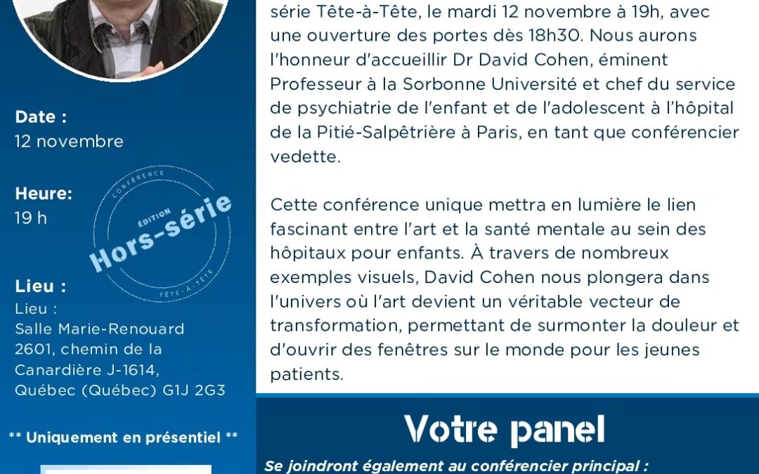 Conférence du Dr David Cohen « Comment faire rêver à l’hôpital? »