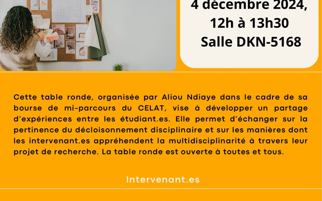 Table ronde sur la multidisciplinarité