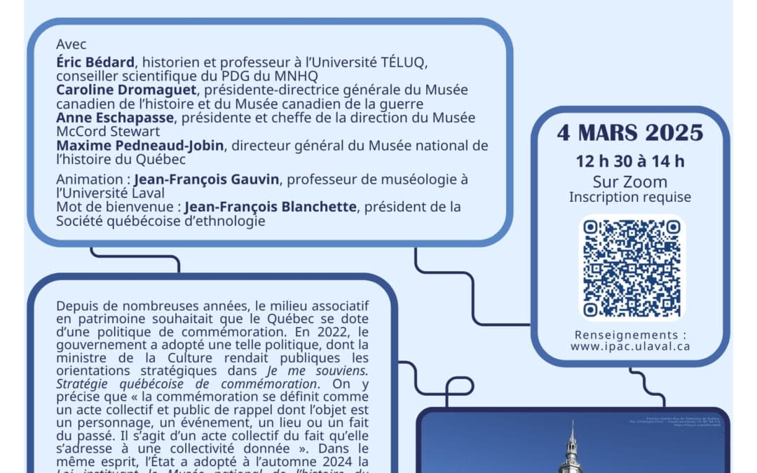 Table ronde « Les enjeux historiques et ethnologiques de la commémoration au musée »