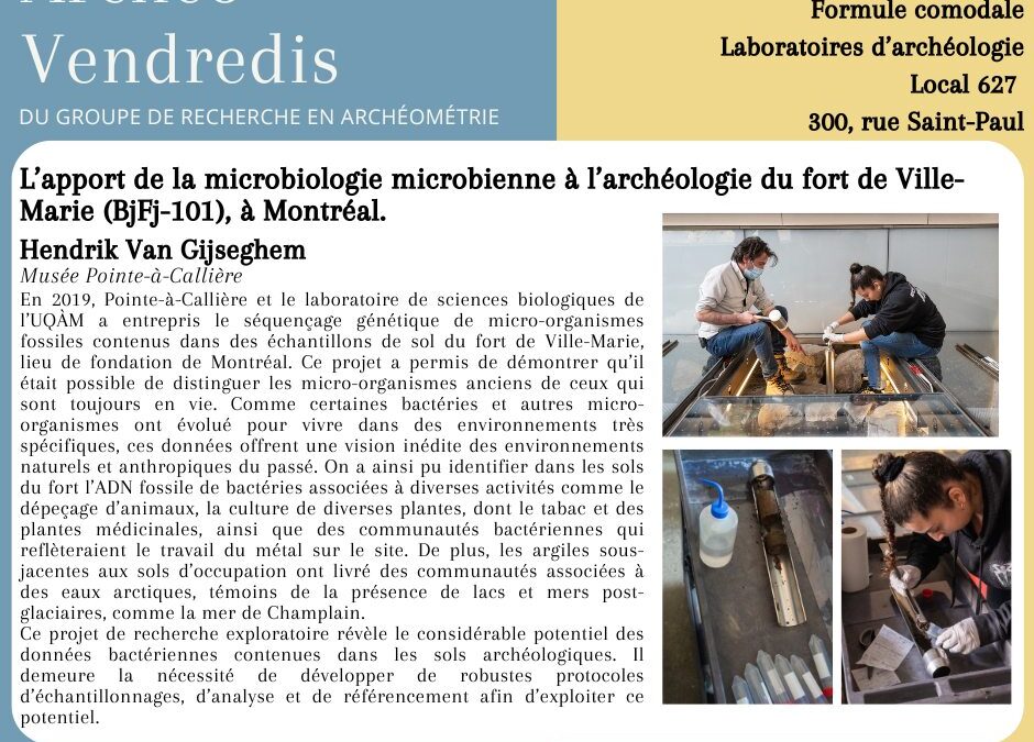 Archéo-vendredi – 21 mars 2025