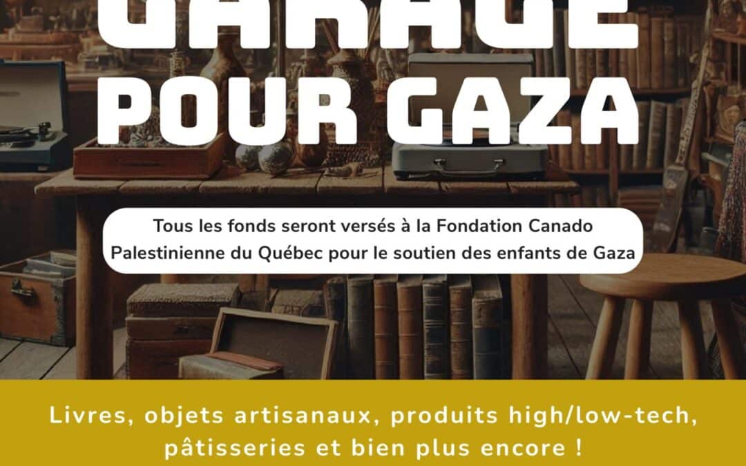 Vente de garage pour Gaza