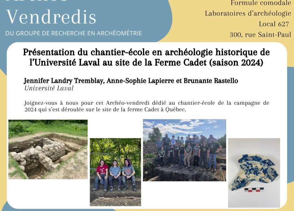 Archéo-vendredi – 11 avril 2025