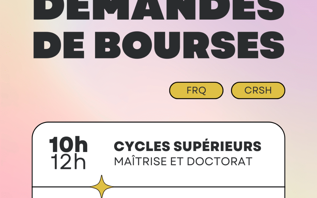 Journée d’ateliers sur la préparation de demandes de bourses
