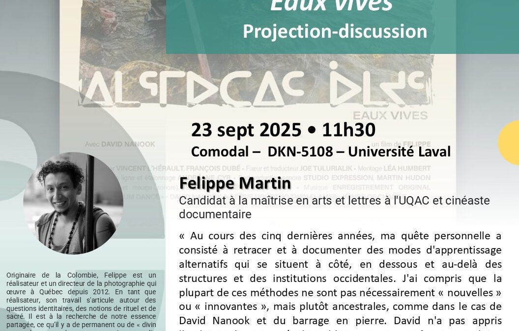 Eaux vives : projection-discussion avec Felippe Martin