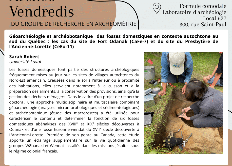 Archéo-vendredi – 3 octobre 2025