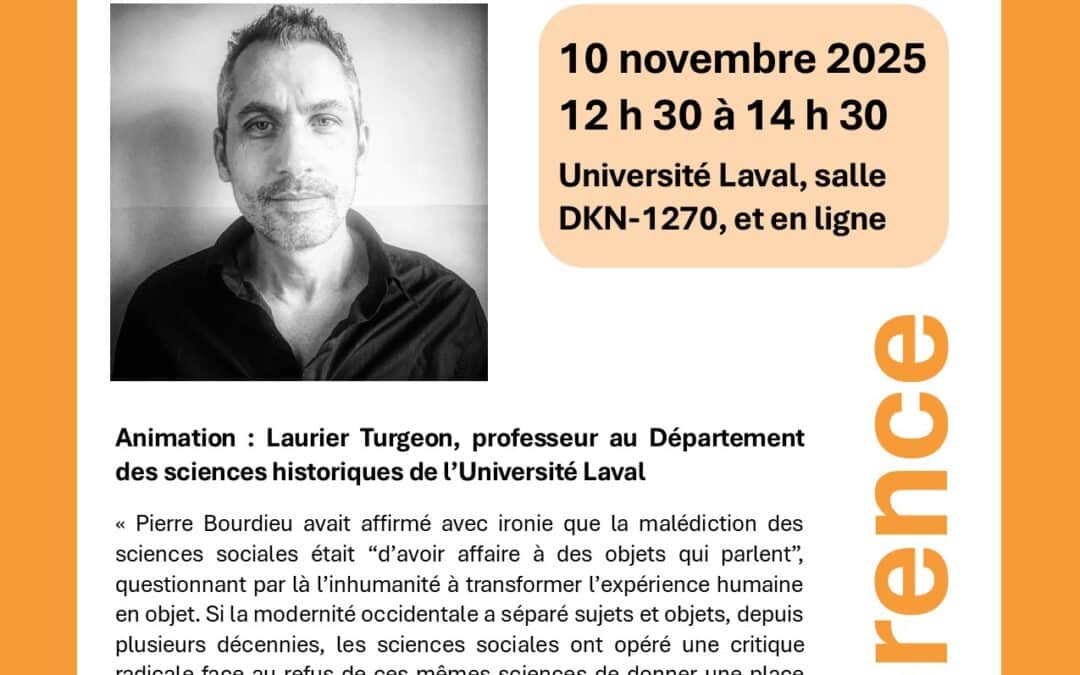 Conférence d’Octave Debary « Des objets qui parlent des sujets. Réflexion sur la place des objets en sciences sociales »