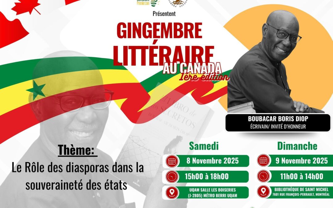 Participation de Khadiyatoulah Fall au Gingembre littéraire au Canada