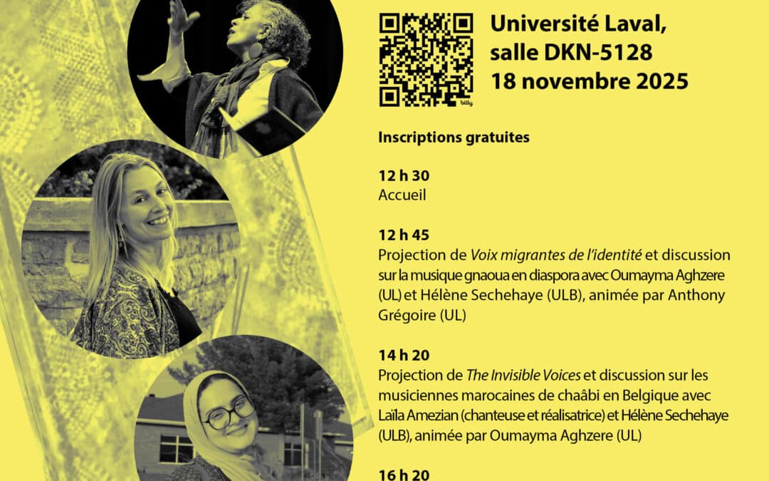 Après-midi de projections et de discussions «&nbsp;Musique, migration, Maroc&nbsp;: regards croisés sur des voix diasporiques&nbsp;»