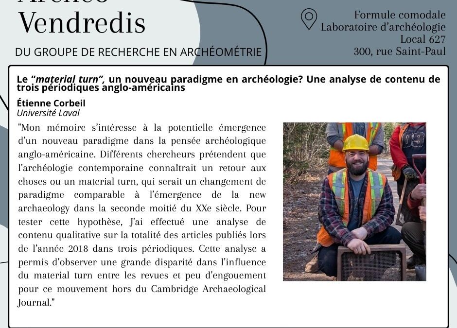 Archéo-vendredi – 28 novembre 2025