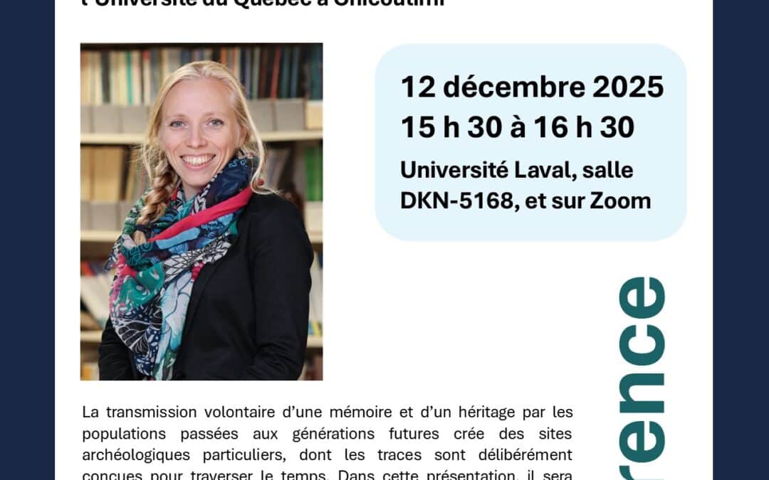 Conférence de Ségolène Vandevelde sur la transmission des lieux de mémoire dans une perspective archéologique